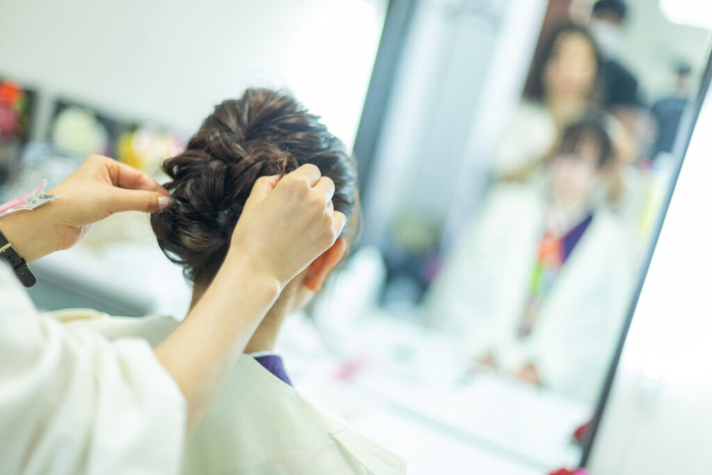 奈良_奈良市・橿原市・広陵町・京都府_木津川市の成人式_フォトスタジオワタナベ(渡辺写真館)_振袖レンタル_着付け_当日支度_写真