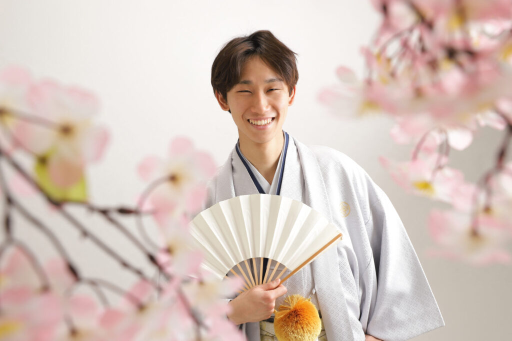 奈良_奈良市・橿原市・広陵町・京都府_木津川市の成人式_フォトスタジオワタナベ(渡辺写真館)_男性成人_袴_スタジオ撮影_写真_前撮り_後撮り